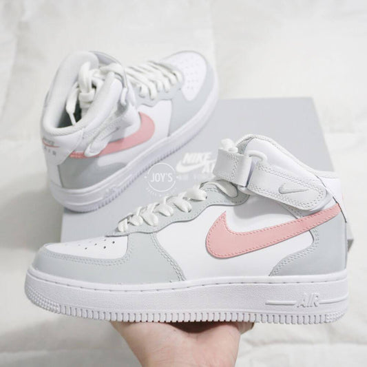 Bubble Gum Pink Custom Air Force 1 Low/Mid/High Sneakers Mid / 8 M / 9.5 W