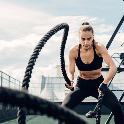 Woman exercising for fat loss