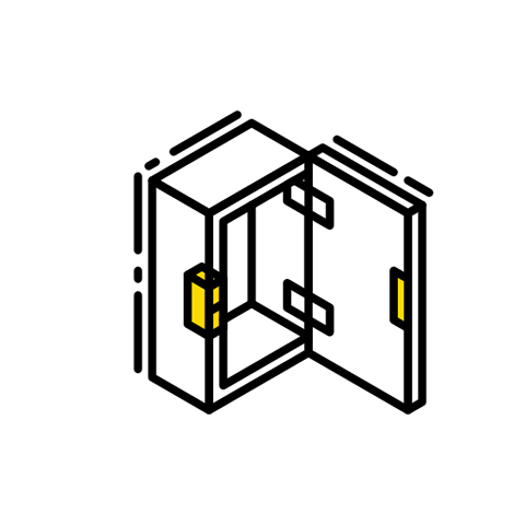 Push to Open latch - Spring Hinges - with rubber tip - Furnica