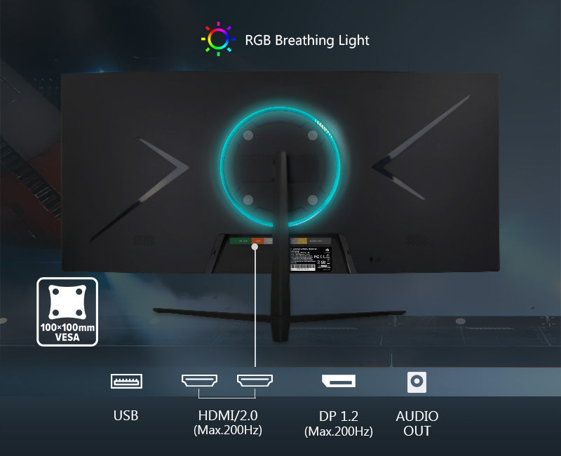 Z-Edge Ecran Pc Gaming Incurvé 30'' 200 Hz, 1Ms Mprt, Uwfhd