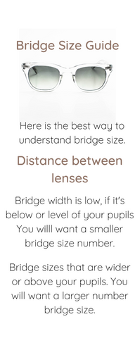 eyewear bridge size guide