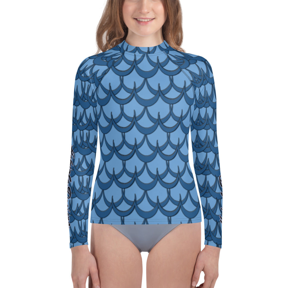 Unahi - Fish Scale by Hakuole Designs ʻŌpio Rash Guard