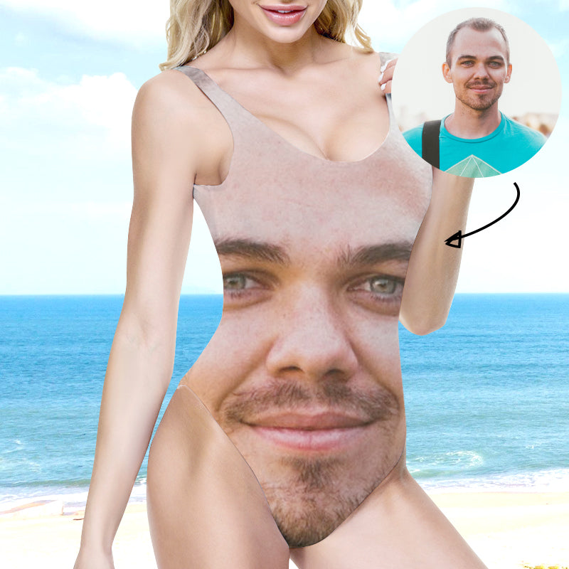 bathing suit with husbands face