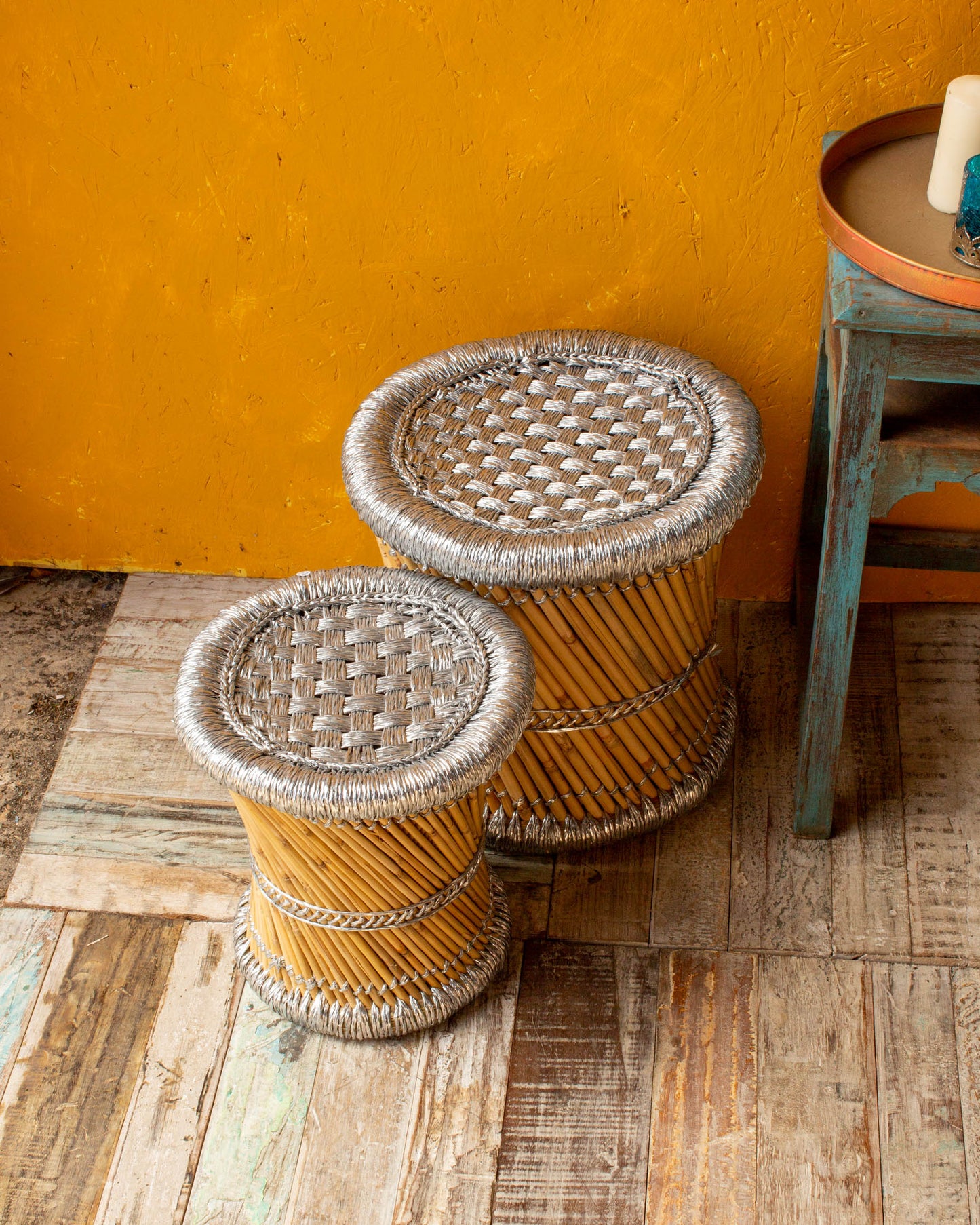 Upcycled Patchwork Foot stool – The india Shop