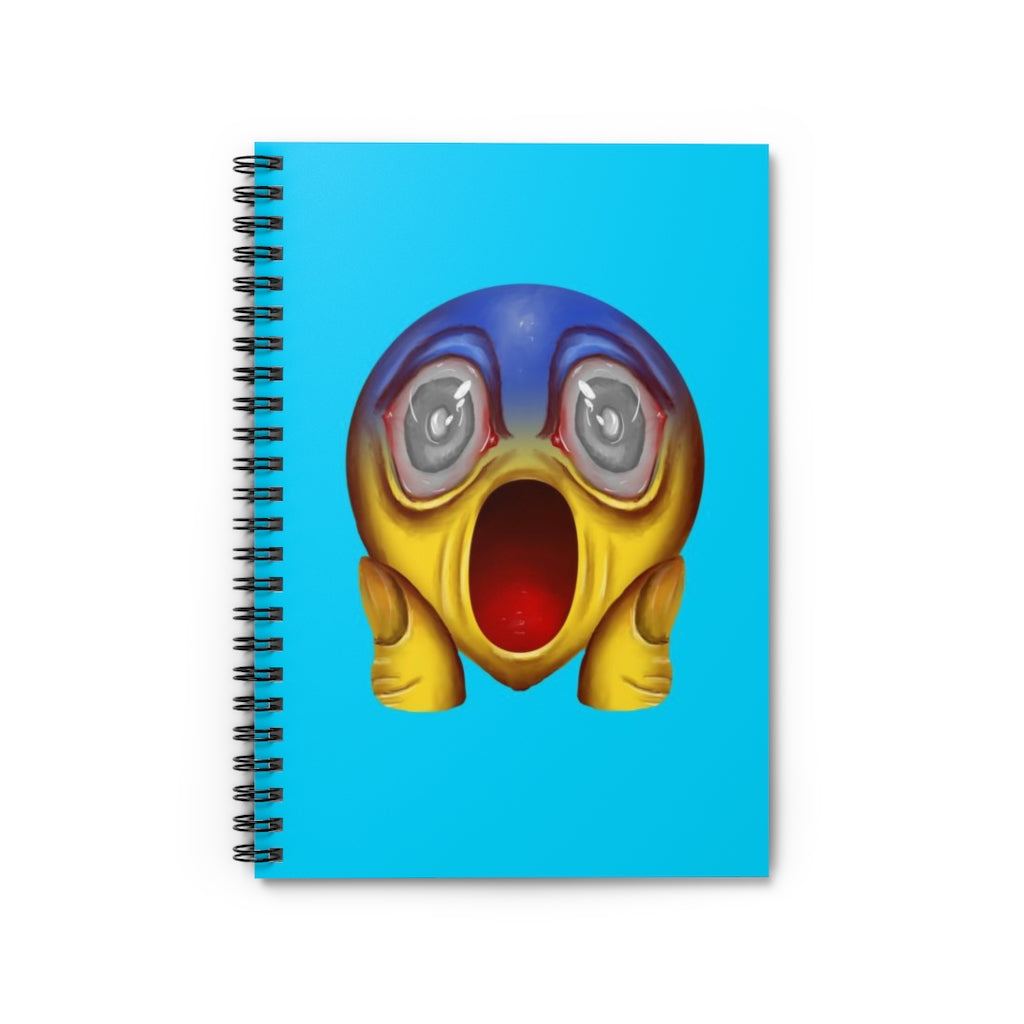 😱 Scream Emoji Spiral Notebook - Ruled Line