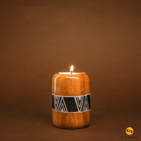 Wooden Tealight Holder from Coshal