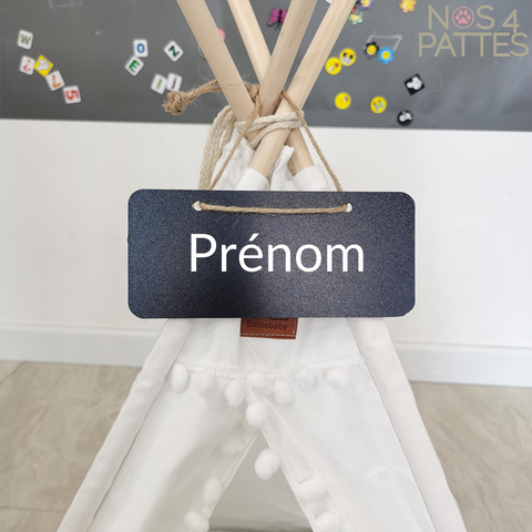 tableau de personnalisation prénom tente tipi chat chien NOS 4 PATTES