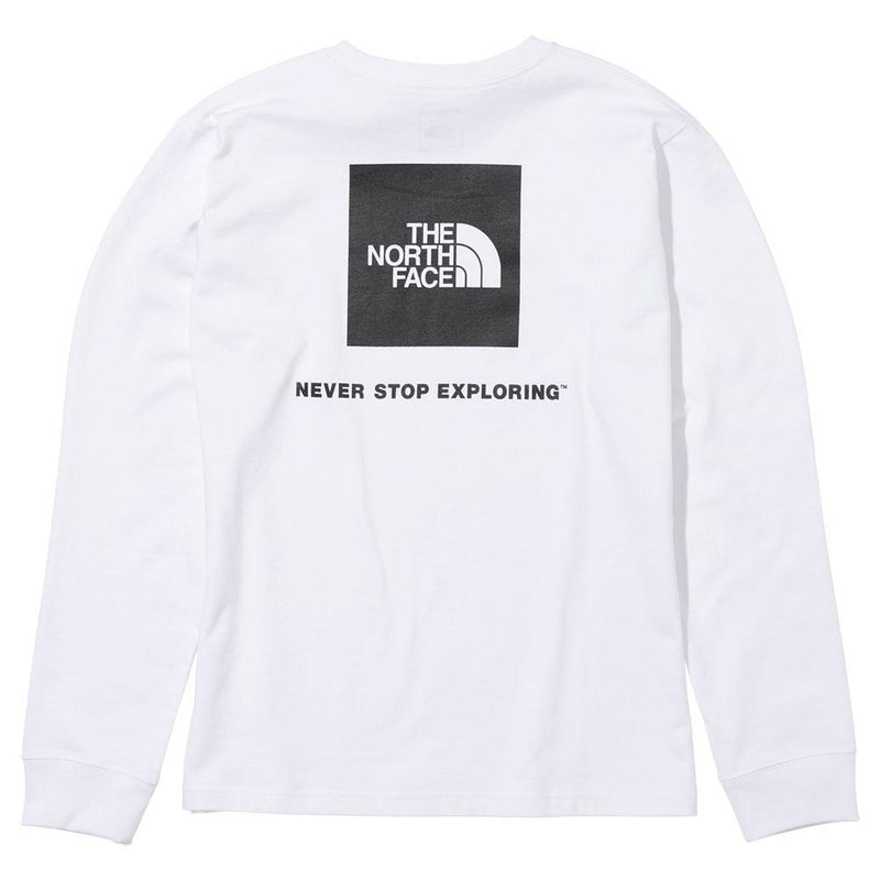 ノースフェイス ロングスリーブバックスクエアロゴティー NTW82131 W(ホワイト) THE NORTH FACE L/S Back Square  Logo Tee アパレル Tシャツ レディース