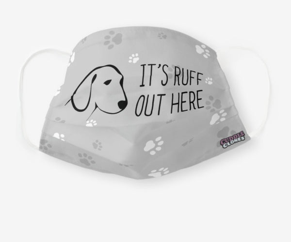 It's Ruff Out There dog face mask by Cuddle Clones