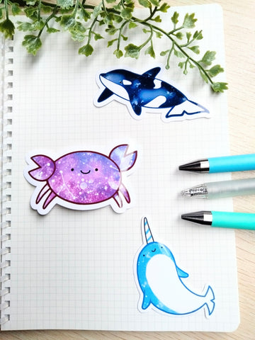 Ocean creature stickers by Hitotsu World LLC