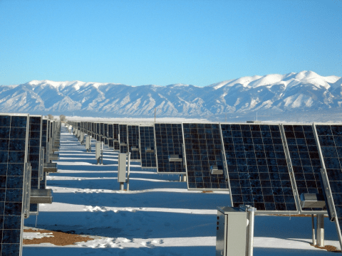 paneles solares vista frontal