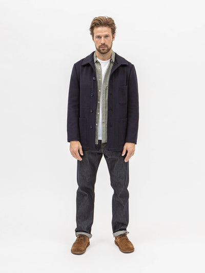 Burrows & Hare Wool Workwear Jacket - Dark Navy - BritYard