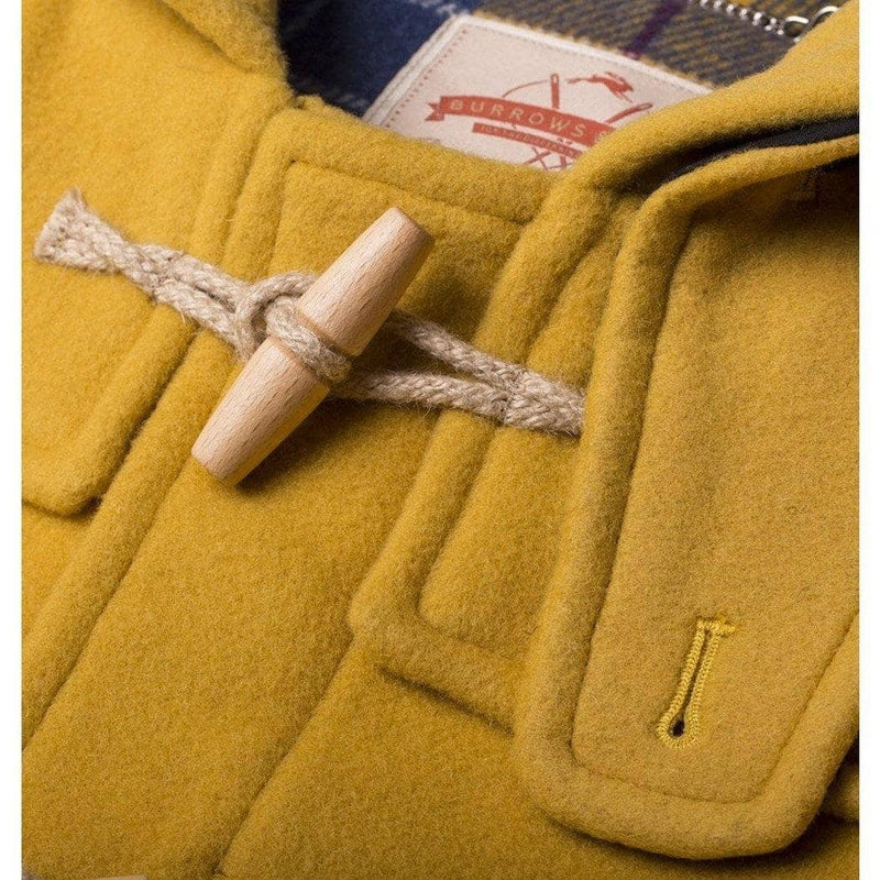 Burrows & Hare Water Repellent Wool Duffle Coat - Mustard - BritYard