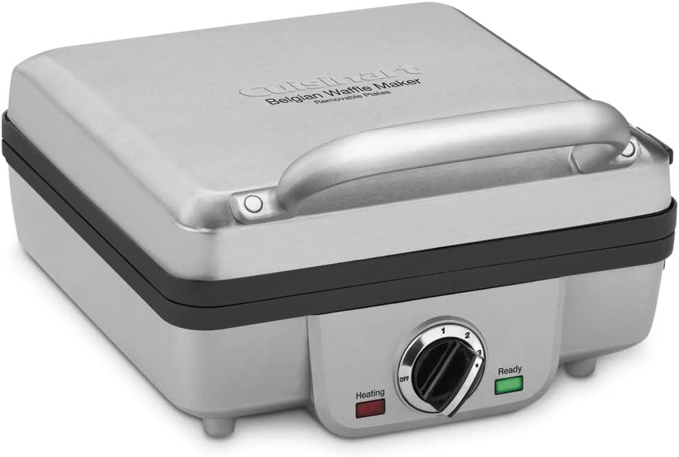4-Slice Belgian Waffle Maker with Pancake Plate