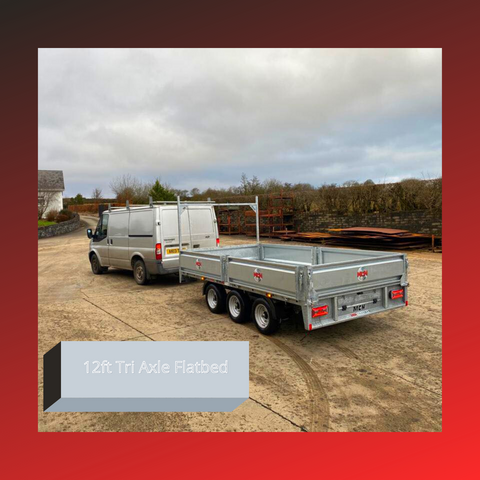 12ft Tri Axle dropside trailer with self aligning hinges for sale omagh county Tyrone Northern Ireland Southern Ireland UK 