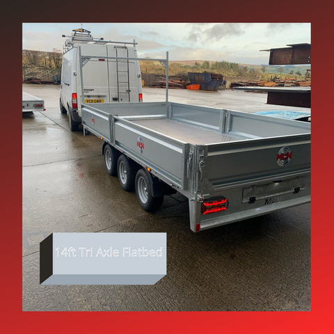 14ft Tri Axle Drop side Trailer for sale Ireland Northern Ireland England MCN Trailers