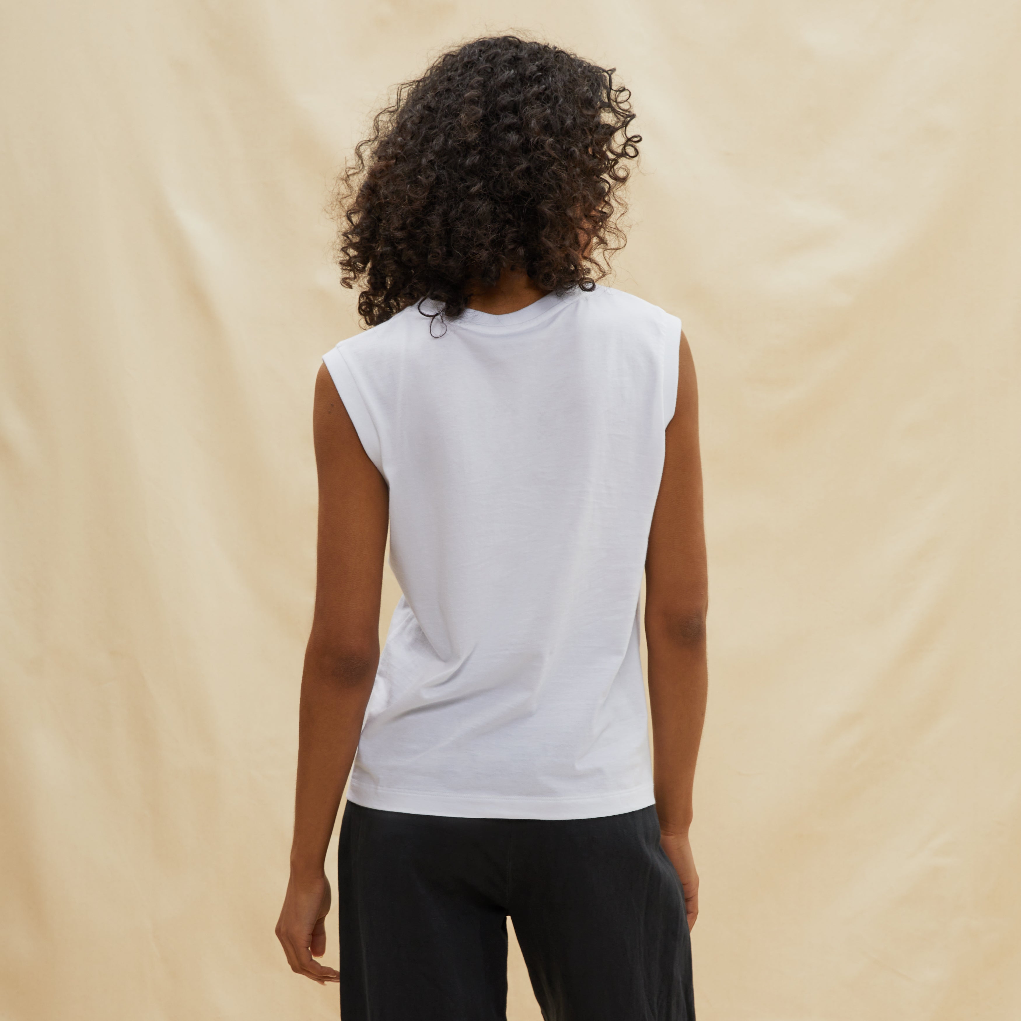 Black Cotton Tank Top, Sustainable Womenswear