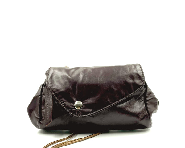 Sofia Premium Leather Crossbody Bag in Oxblood Patent