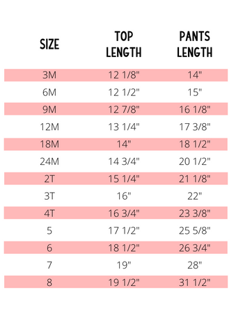 Size Chart - Kids Pants Size Chart PNG Image