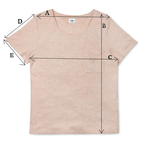 Tessie Clothing | Confetti Pocket Tee T-Shirt With Sizing Measurements