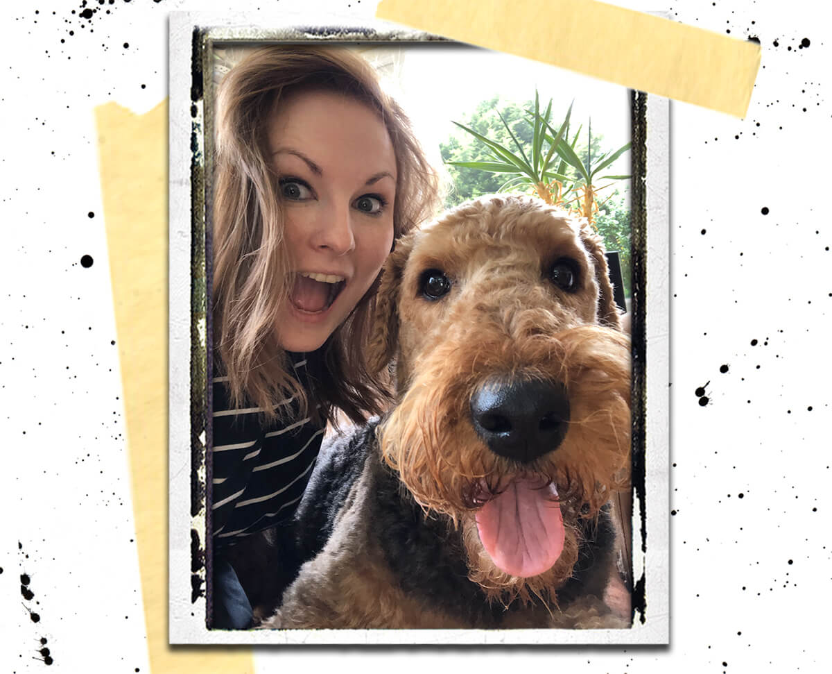 Photo of Tessie Owner and her Airedale Terrier Poppy