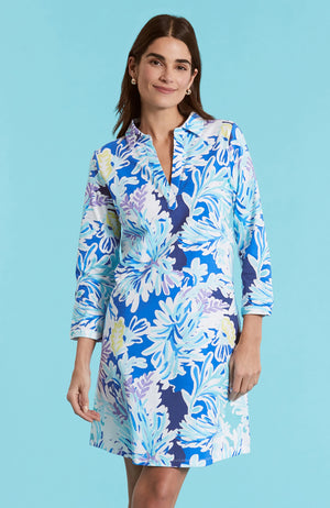 Johnny Dress | Sea Floral - Tulip
