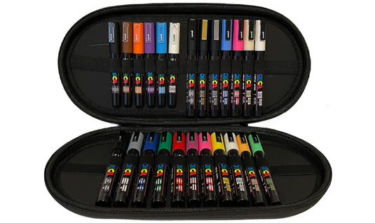 Uni Posca Paint Marker Art Pen Posca Case Set of 24 Assorted Colours