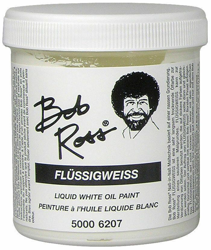 Bob Ross 3 Piece 8oz Liquid Basecoat Set Liquid White, Liquid Black, and  Liquid