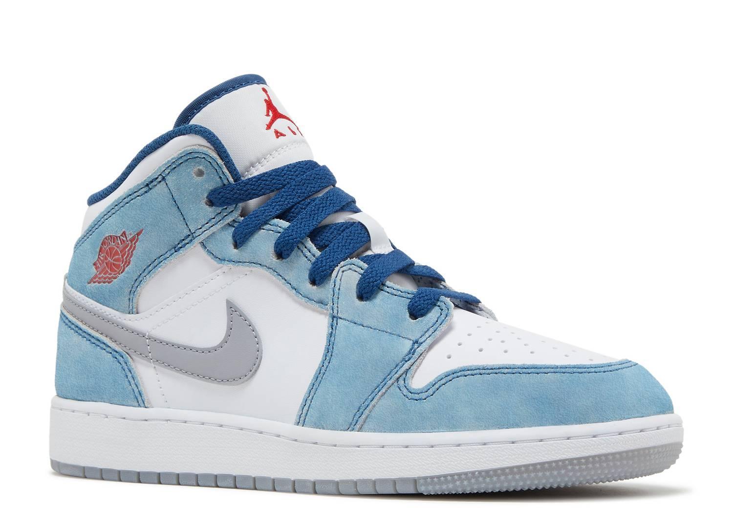 AIR JORDAN 1 MID 'CEMENT TRUE BLUE' – Kicksinto