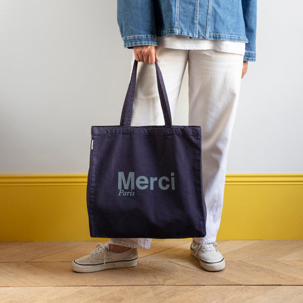 Merci - Tote Bag en coton - Noir & Crème – Merci Paris