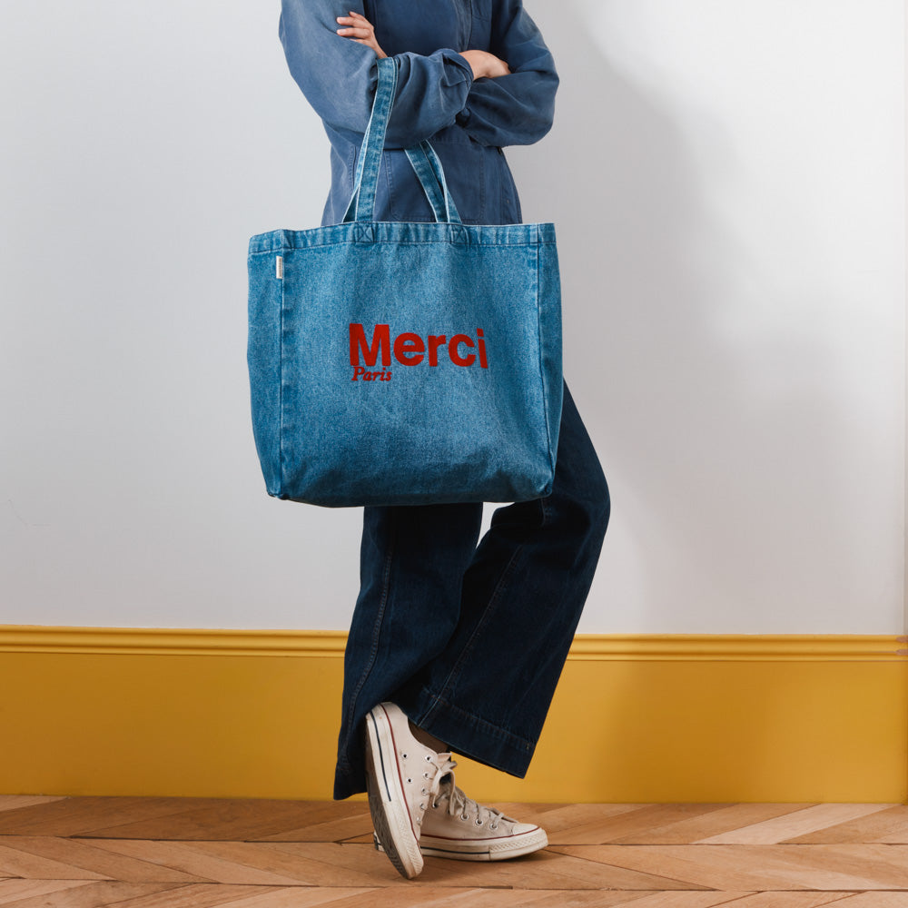 Merci - Tote Bag en coton - Denim - Merci Paris product image