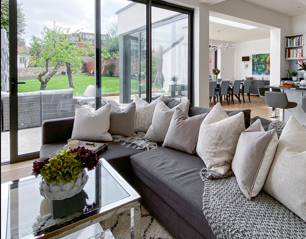 Contemporary interior with living room snug