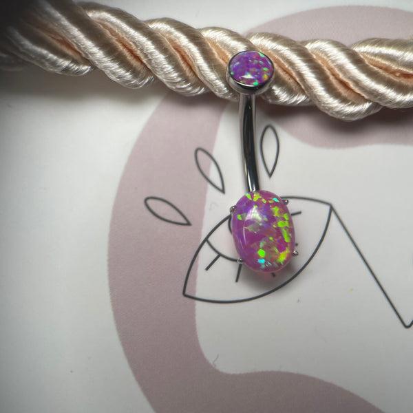 Anatometal Princess-Cut Brilliant Gem Navel Curve – Starfire Body Jewelry  Company