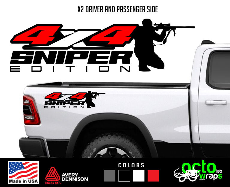 Dodge Ram 4X4 FISHING EDITION 2X sides decal stickers – Octo Lab