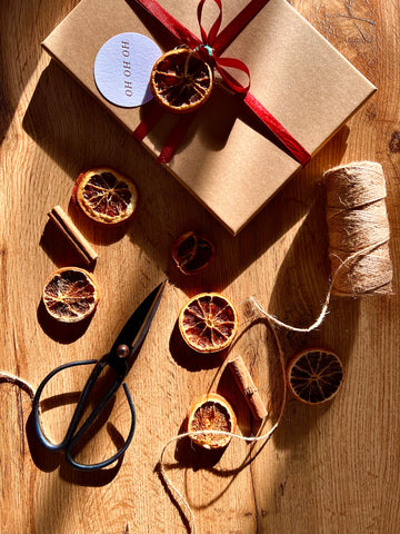 London Letters step by step guide to drying orange slices for Christmas festive decorations