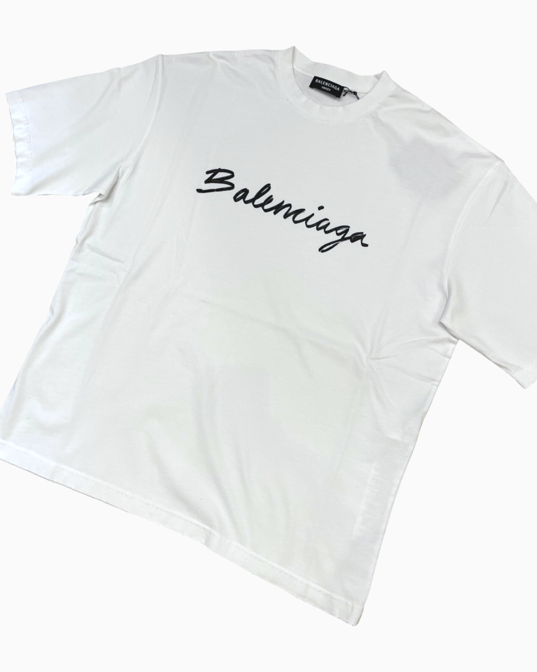 Balenciaga Script Logo Tshirt BlackWhite  FW22 Mens  US