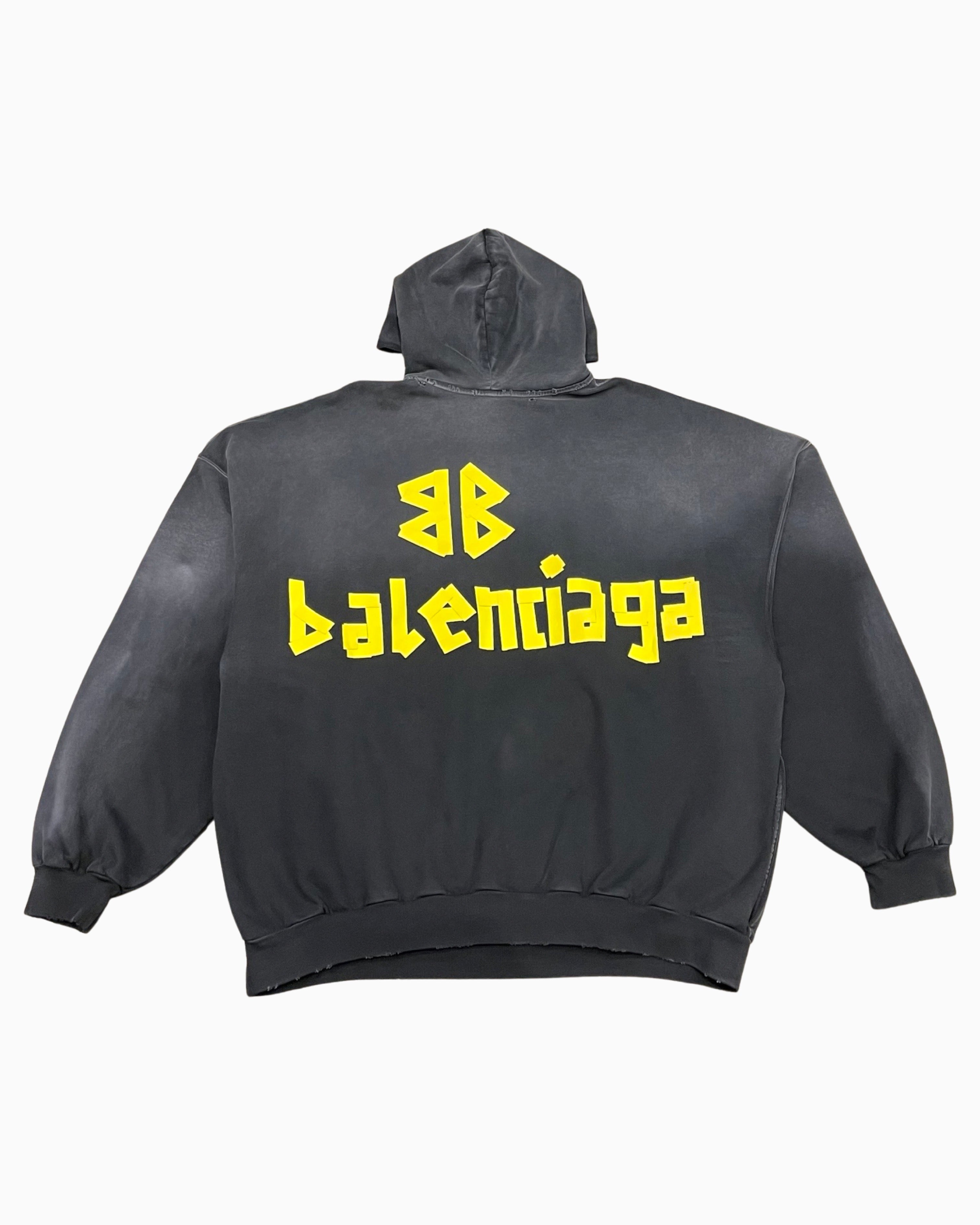 Caps Destroyed Hoodie in White  Balenciaga US