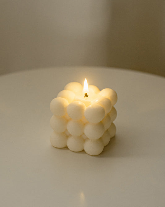 3D Small Bubble Cube Candle Soy Wax Colour Aromatherapy