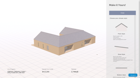 Roof style design software