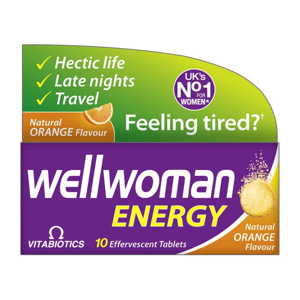 Wellwoman Energy 10 Orange Flavour Effervescent Tablets Brandlistryng