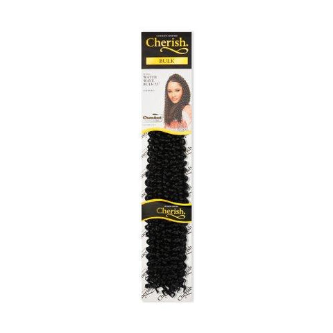 Cherish Water Wave Bulk 22 inch Crochet Braiding Hair - 1B Natural Black