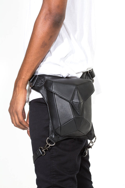 SKULL ROCKER Leather Holster Waist Bag Leg Bag and Hip Bag