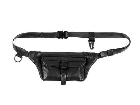 TRIPLE THREAT Black Leather Body Harness w/ Removable Wallet Pockets –  Jungle Tribe LA