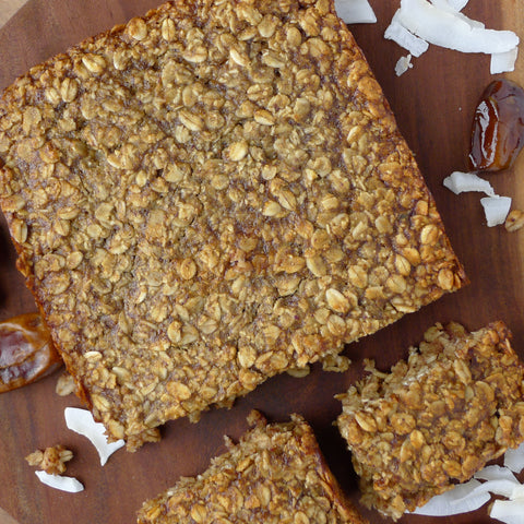 healthy honey banana flapjack breakfast recipe