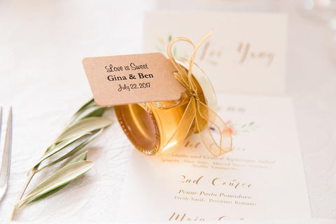 mini honey jars wedding favors