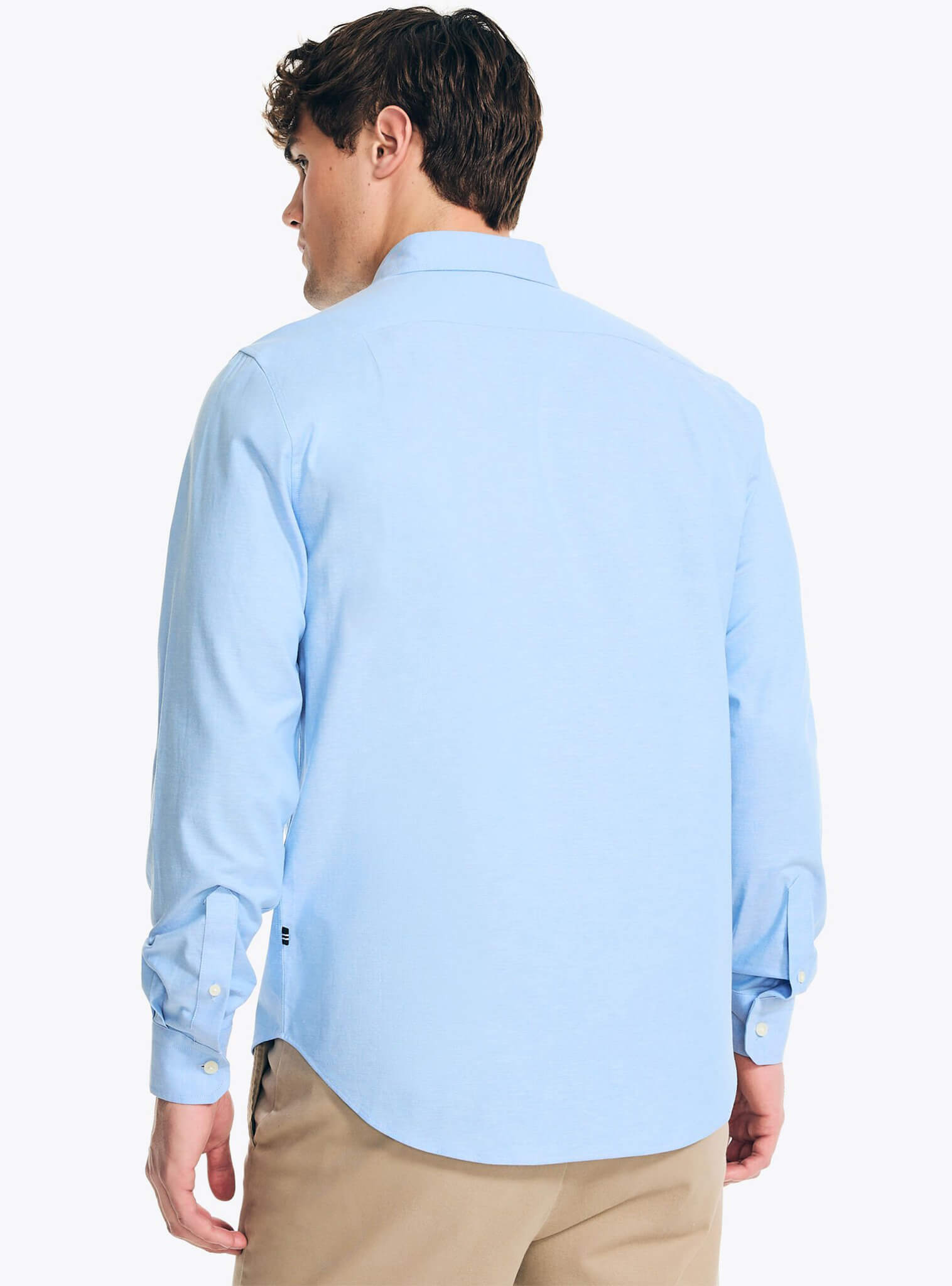 Sitio de Previs enfermero en lugar Camisa Manga Larga Sólida Celeste Oxford Hombre – Nautica