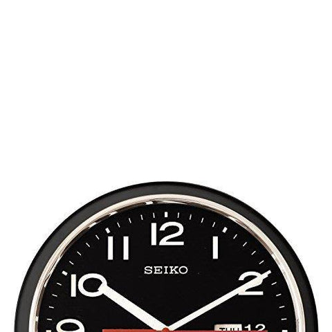Seiko Clock - Buy Seiko Plastic Day/Date Wall Clock QXF102ZN (Black)  |Bharat Time Style