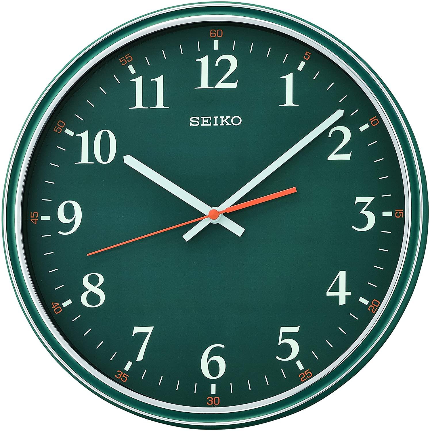 Seiko Clock - Buy Seiko Dark Green Wall Clock with Quiet Sweep Second Hand  -QXA751MN |Bharat Time Style