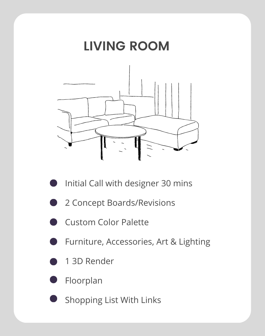 Living Room Design Package