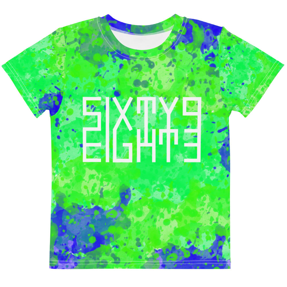 Sixty Eight 93 Logo White Earthy Kids Crew Neck T-Shirt